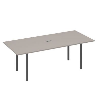 А4 А2 124 МП (Мокко премиум/Антрацит) Стол переговорный 220 на металлокаркасе DUE