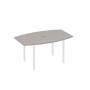 А4 Б2 111 МП (Мокко премиум/Белый) Стол 160 для переговоров на каркасе DUE