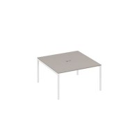 А4 Б2 135 МП (Мокко премиум/Белый) Стол 140 на металлокаркасе DUE для переговоров