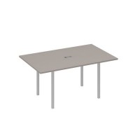 А4 С2 121 МП (Мокко премиум/Серый) Стол для переговоров 160 прямой на каркасе DUE