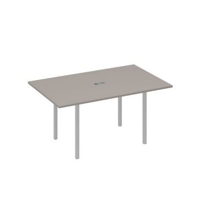 А4 С2 121 МП (Мокко премиум/Серый) Стол для переговоров 160 прямой на каркасе DUE