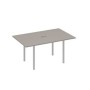 А4 С2 121 МП (Мокко премиум/Серый) Стол для переговоров 160 прямой на каркасе DUE