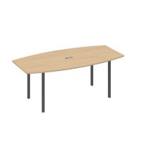А4 А2 113 НД (Натуральный дуб/Антрацит) Стол для переговоров 200 на каркасе DUE