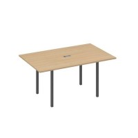 А4 А2 121 НД (Натуральный дуб/Антрацит) Стол для переговоров 160 прямой на каркасе DUE