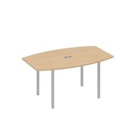 А4 С2 111 НД (Натуральный дуб/Серый) Стол 160 для переговоров на каркасе DUE