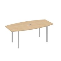 А4 С2 113 НД (Натуральный дуб/Серый) Стол для переговоров 200 на каркасе DUE