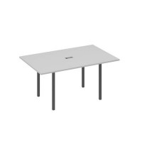 А4 А2 121 СЕ (Серый/Антрацит) Стол для переговоров 160 прямой на каркасе DUE