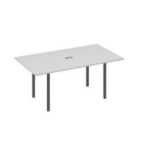 А4 А2 122 СЕ (Серый/Антрацит) Стол 180 прямой для переговоров каркас DUE