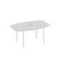 А4 Б2 111 СЕ (Серый/Белый) Стол 160 для переговоров на каркасе DUE