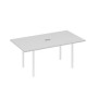 А4 Б2 122 СЕ (Серый/Белый) Стол 180 прямой для переговоров каркас DUE