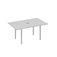 А4 С2 121 СЕ (Серый/Серый) Стол для переговоров 160 прямой на каркасе DUE