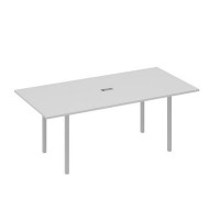 А4 С2 123 СЕ (Серый/Серый) Стол 200 переговорный с металлокаркасом DUE