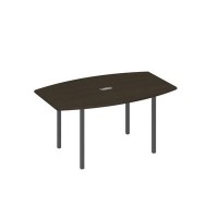 А4 А2 111 ВТ (Венге темный/Антрацит) Стол 160 для переговоров на каркасе DUE