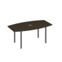 А4 А2 112 ВТ (Венге темный/Антрацит) Стол для переговоров 180 опоры DUE