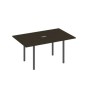 А4 А2 121 ВТ (Венге темный/Антрацит) Стол для переговоров 160 прямой на каркасе DUE