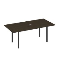 А4 А2 123 ВТ (Венге темный/Антрацит) Стол 200 переговорный с металлокаркасом DUE