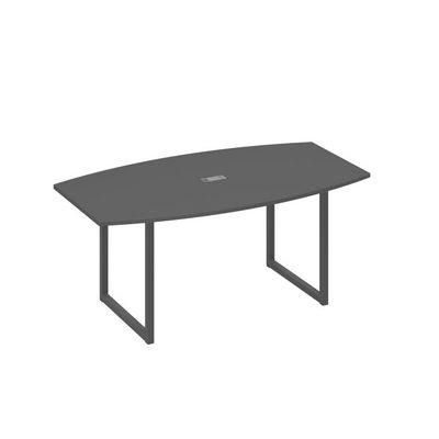 А4 А4 112 АР (Антрацит премиум/Антрацит) Стол для переговоров 180 на каркасе QUATTRO