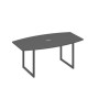 А4 А4 112 АР (Антрацит премиум/Антрацит) Стол для переговоров 180 на каркасе QUATTRO
