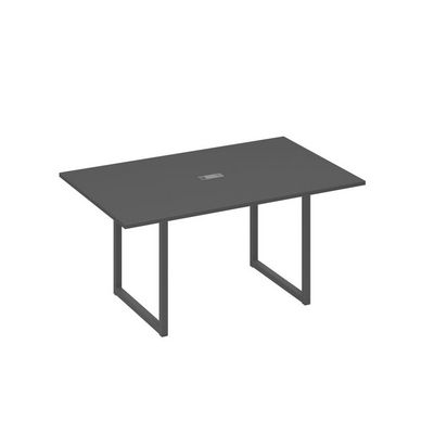 А4 А4 121 АР (Антрацит премиум/Антрацит) Стол 160 каркас QUATTRO для переговоров