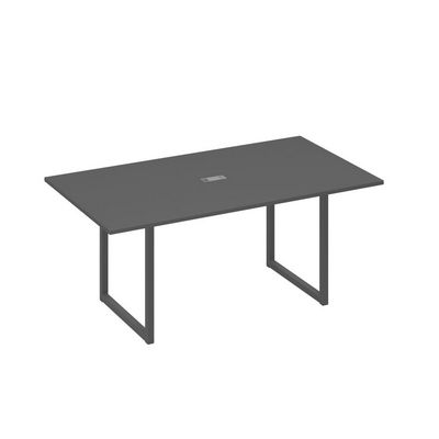 А4 А4 122 АР (Антрацит премиум/Антрацит) Стол 180 с опорами QUATTRO переговорный