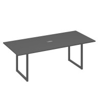 А4 А4 124 АР (Антрацит премиум/Антрацит) Стол 220 переговорный с металлокаркасом QUATTRO