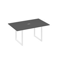 А4 Б4 121 АР (Антрацит премиум/Белый) Стол 160 каркас QUATTRO для переговоров