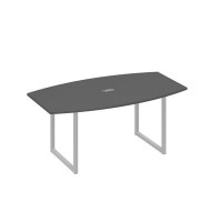 А4 С4 112 АР (Антрацит премиум/Серый) Стол для переговоров 180 на каркасе QUATTRO