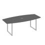 А4 С4 114 АР (Антрацит премиум/Серый) Переговорный стол 220 на каркасе QUATTRO