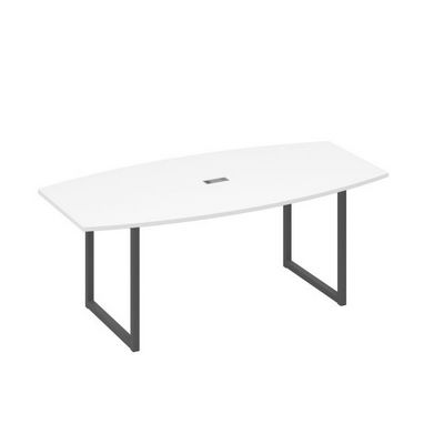 А4 А4 113 БП (Белый премиум/Антрацит) Стол переговорный 200 с металлокаркасом QUATTRO