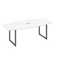 А4 А4 114 БП (Белый премиум/Антрацит) Переговорный стол 220 на каркасе QUATTRO