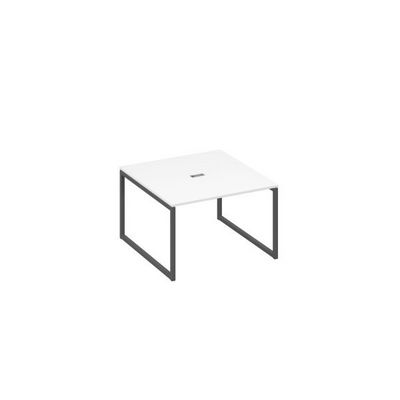А4 А4 131 БП (Белый премиум/Антрацит) Стол 120 на металлокаркасе QUATTRO переговорный
