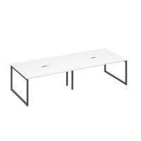 А4 А4 133-2 БП (Белый премиум/Антрацит) Стол 320 переговорный с металлокаркасом QUATTRO