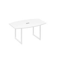 А4 Б4 111 БП (Белый премиум/Белый) Стол 160 для переговоров на каркасе QUATTRO