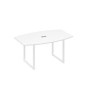 А4 Б4 111 БП (Белый премиум/Белый) Стол 160 для переговоров на каркасе QUATTRO