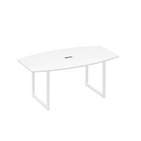 А4 Б4 112 БП (Белый премиум/Белый) Стол для переговоров 180 на каркасе QUATTRO