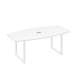 А4 Б4 113 БП (Белый премиум/Белый) Стол переговорный 200 с металлокаркасом QUATTRO