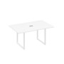 А4 Б4 121 БП (Белый премиум/Белый) Стол 160 каркас QUATTRO для переговоров