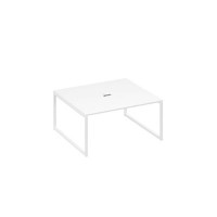 А4 Б4 136 БП (Белый премиум/Белый) Стол переговорный 160 на каркасе QUATTRO