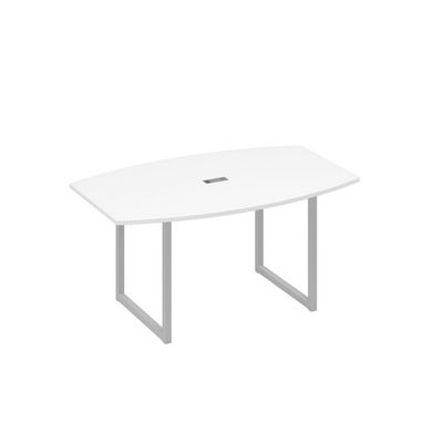 А4 С4 111 БП (Белый премиум/Серый) Стол 160 для переговоров на каркасе QUATTRO