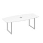 А4 С4 114 БП (Белый премиум/Серый) Переговорный стол 220 на каркасе QUATTRO