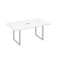 А4 С4 122 БП (Белый премиум/Серый) Стол 180 с опорами QUATTRO переговорный