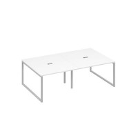 А4 С4 134-2 БП (Белый премиум/Серый) Стол 240 переговорный на опорах QUATTRO