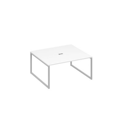 А4 С4 136 БП (Белый премиум/Серый) Стол переговорный 160 на каркасе QUATTRO