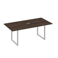 А4 С4 123 ДР (Дуб ристретто/Серый) Стол 200 с металлокаркасом QUATTRO для переговоров