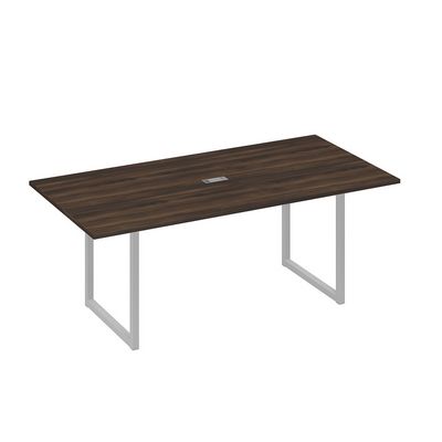 А4 С4 123 ДР (Дуб ристретто/Серый) Стол 200 с металлокаркасом QUATTRO для переговоров
