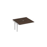 А4 С4 135-1 ДР (Дуб ристретто/Серый) Секция стола для переговоров опоры QUATTRO