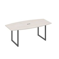 А4 А4 113 ДШ (Дуб шамони/Антрацит) Стол переговорный 200 с металлокаркасом QUATTRO
