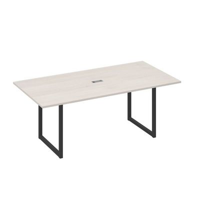 А4 А4 123 ДШ (Дуб шамони/Антрацит) Стол 200 с металлокаркасом QUATTRO для переговоров