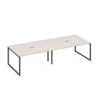 А4 А4 133-2 ДШ (Дуб шамони/Антрацит) Стол 320 переговорный с металлокаркасом QUATTRO