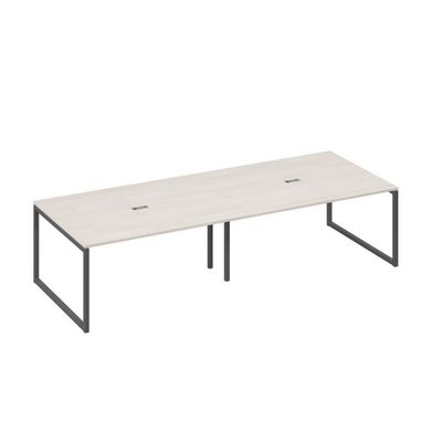 А4 А4 133-2 ДШ (Дуб шамони/Антрацит) Стол 320 переговорный с металлокаркасом QUATTRO